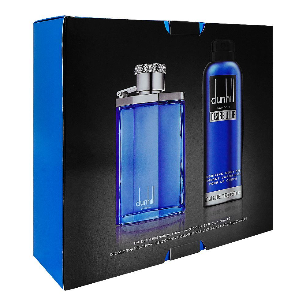 1275719-1_10349324-57fe-47ff-82b6-f5466d88741e.jpg Dunhill Desire Blue For Men Giftset EDT 100Ml+Body Spray 226Ml - Image 1