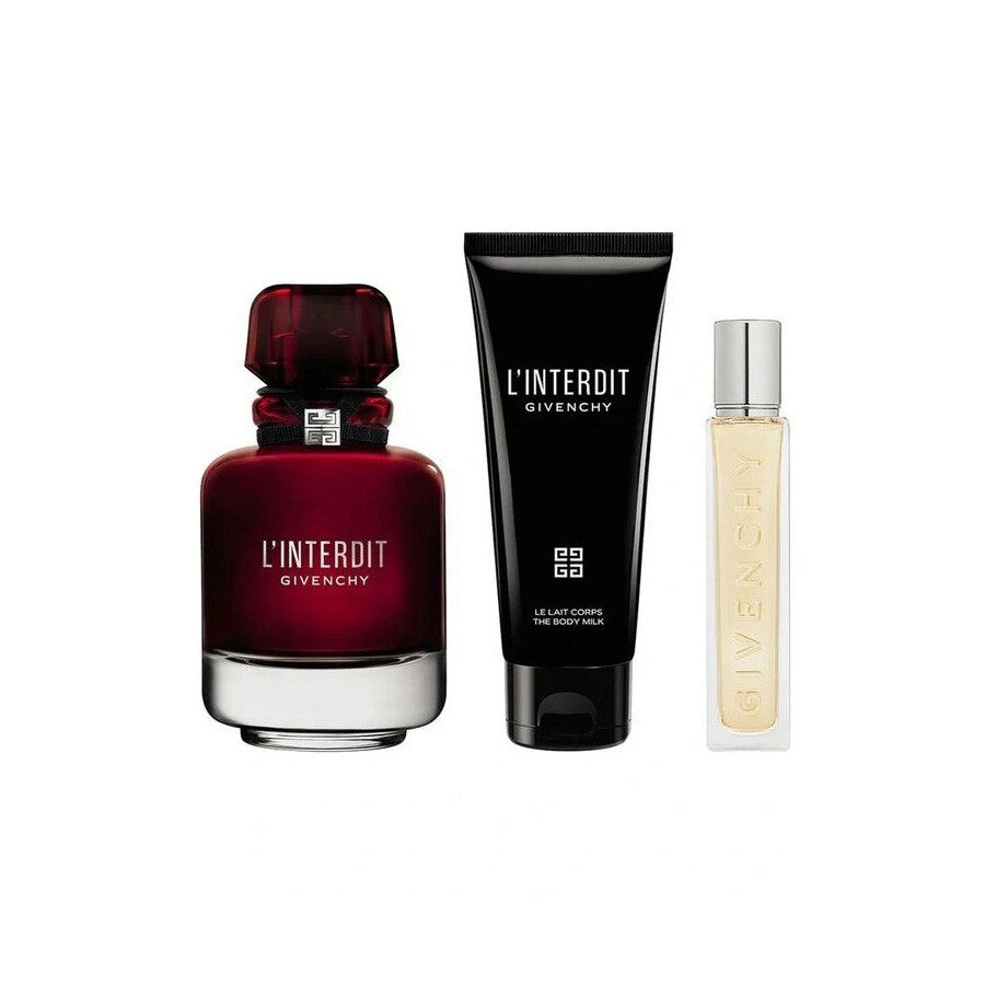 givenchy-ladies-linterdit-rouge-gift-set-fragrances-3274872480971.jpg Givenchy L'Interdit Edp Rouge Women Gift Set 80Ml + Milk Cl 75Ml + Ts 12.5Ml - Image 1